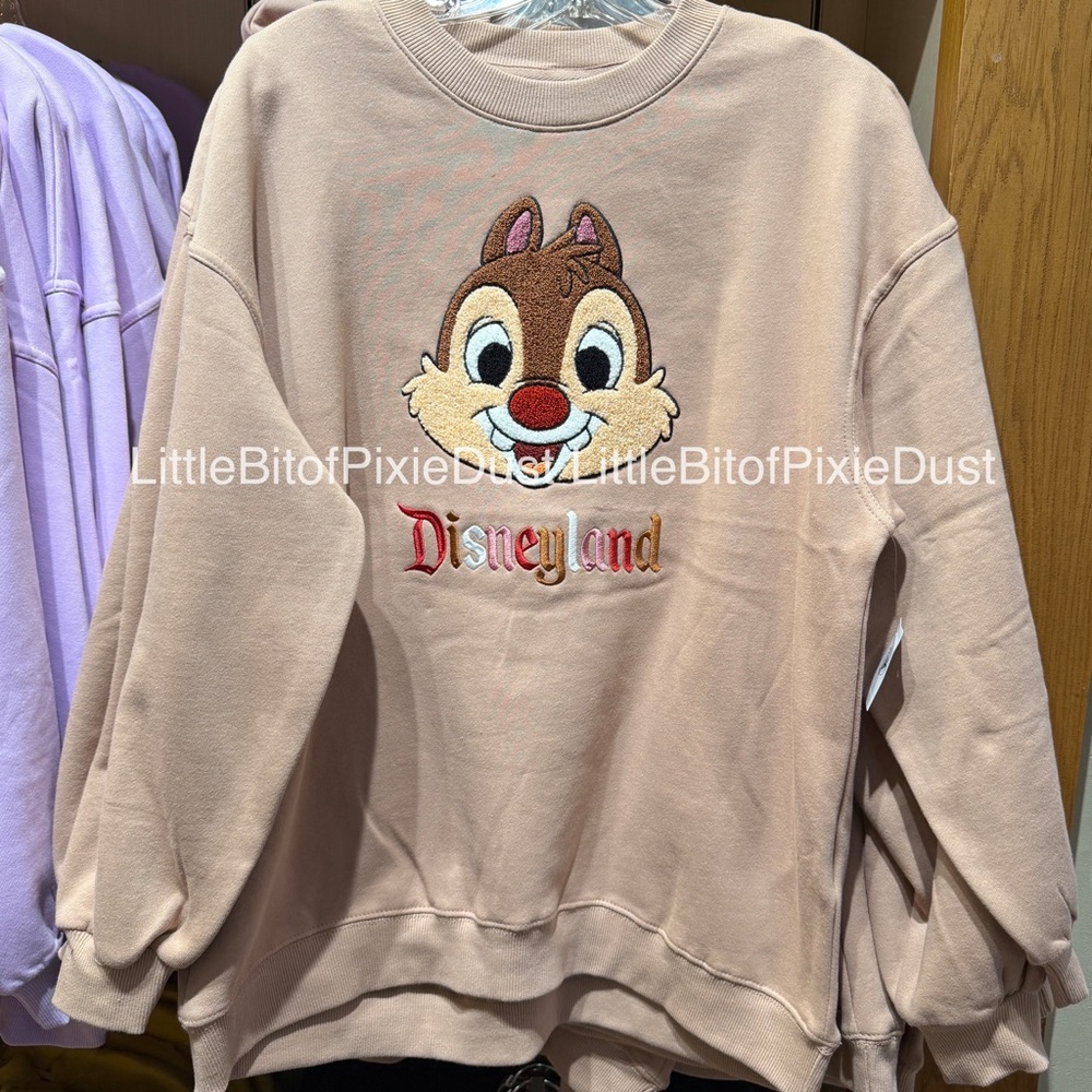 Disneyland Dale Light Brown oversized pullover sweatshirt